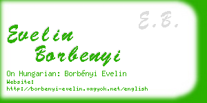 evelin borbenyi business card
